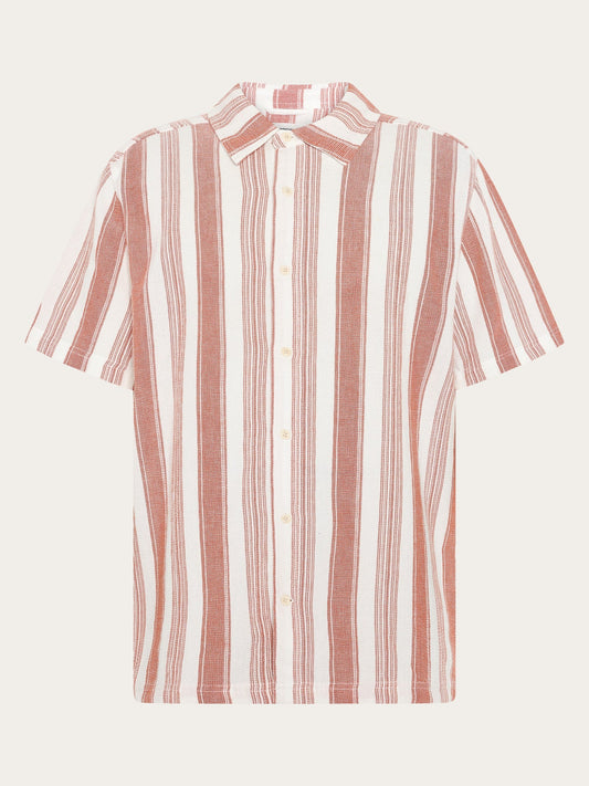 Knowledge Cotton Apparel Skjorta Organic Cotton Striped