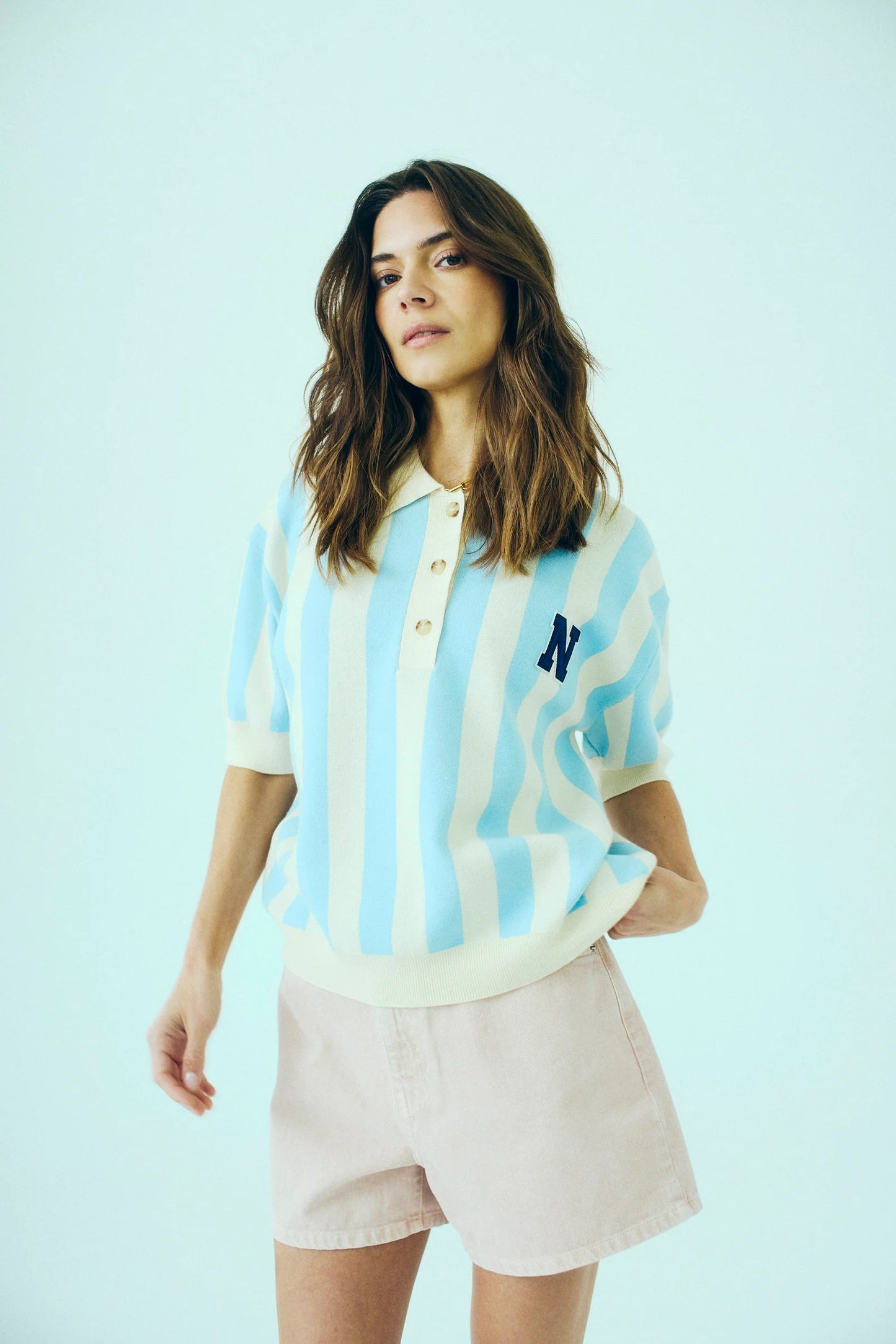 Norr Piké Varsity Knit Polo