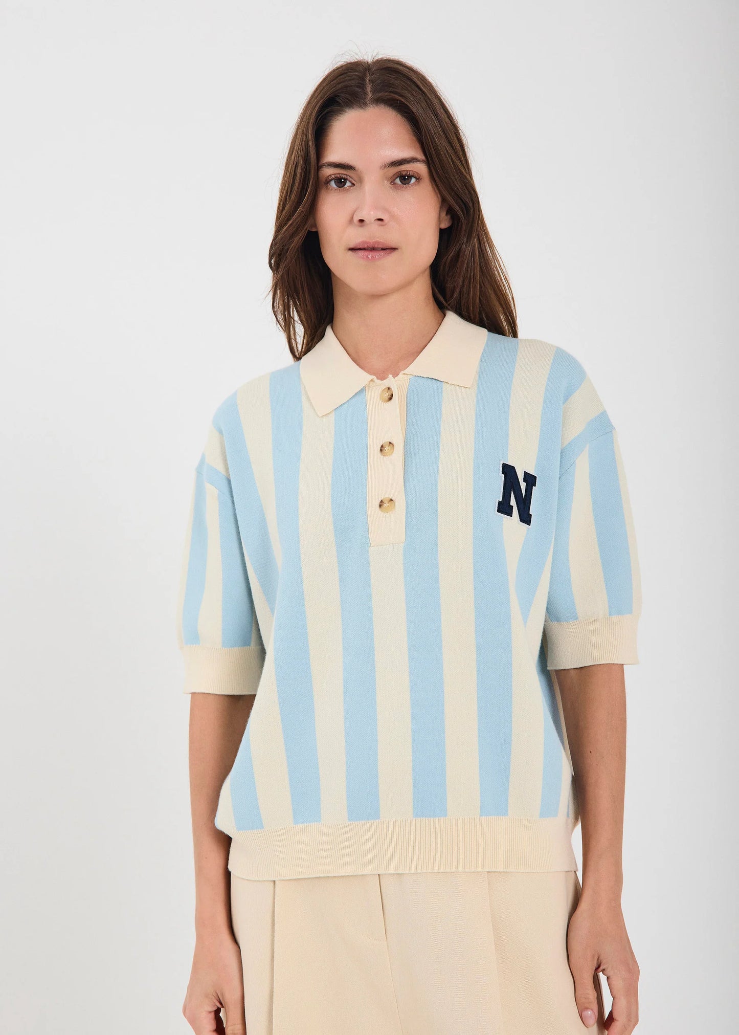 Norr Piké Varsity Knit Polo