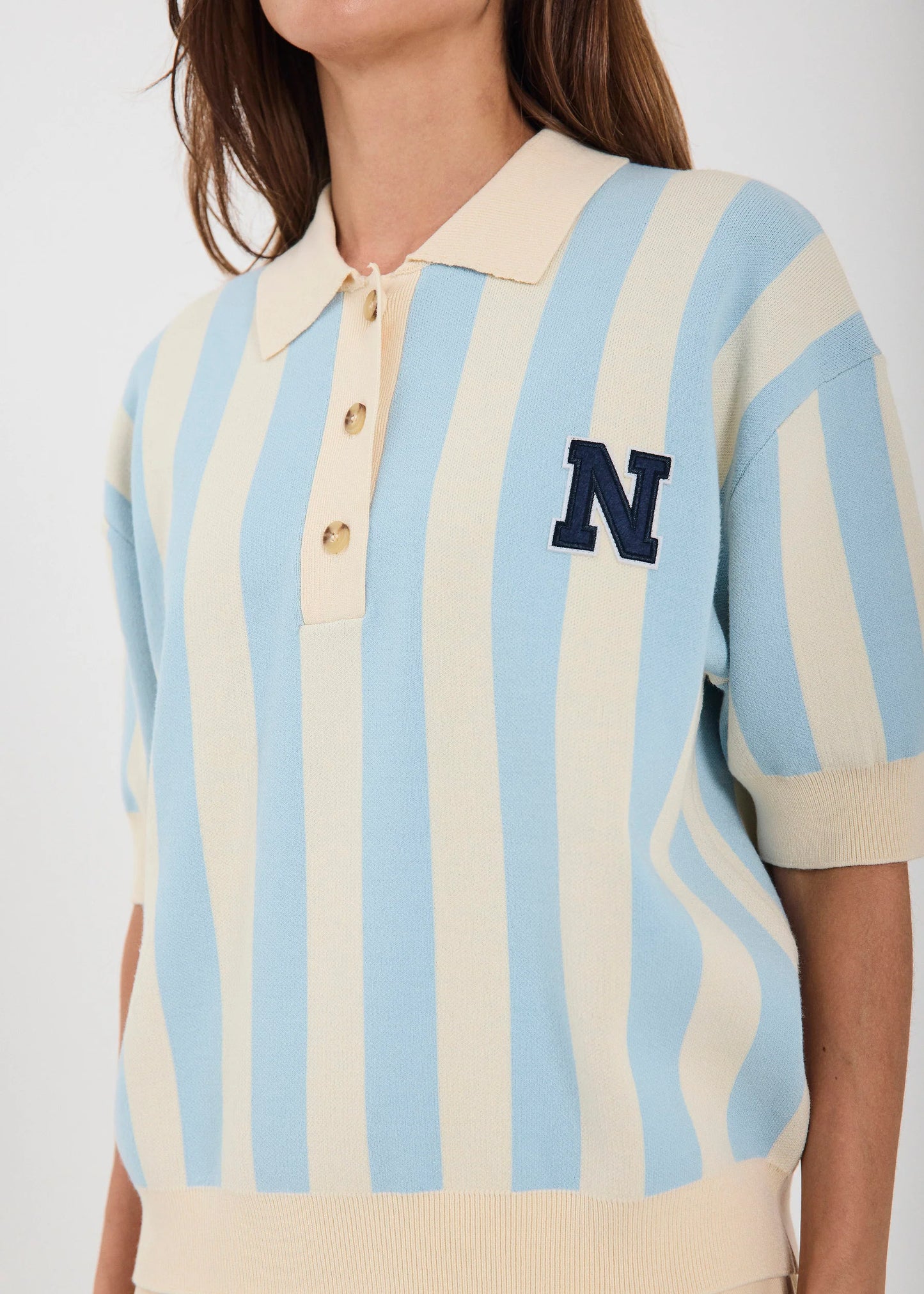 Norr Piké Varsity Knit Polo