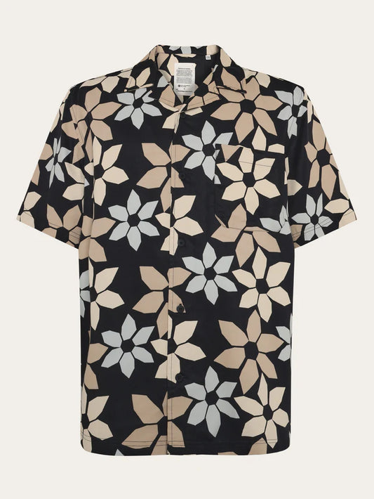 Knowledge Cotton Apparel Skjorta Wave Relaxed Tencel Print ss