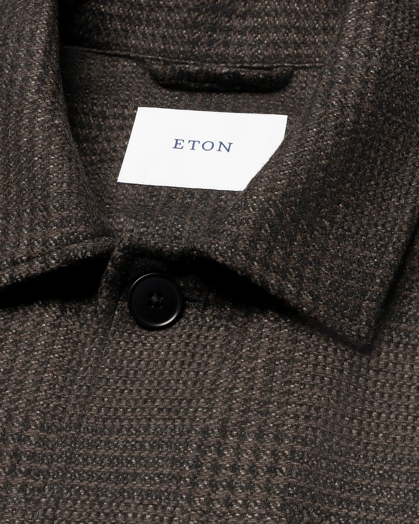 Eton Overshirt Check Wool Cashmere Chore