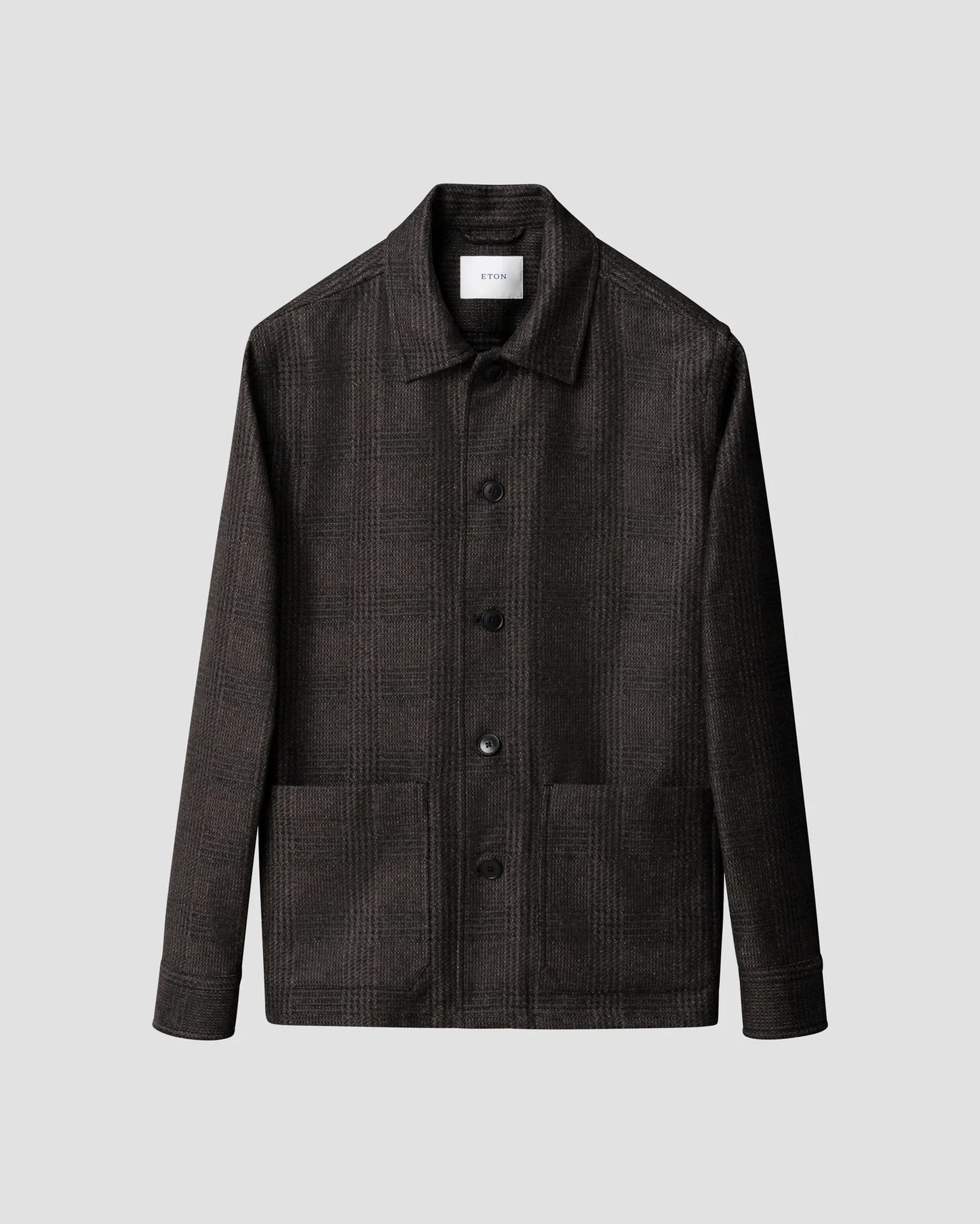 Eton Overshirt Check Wool Cashmere Chore