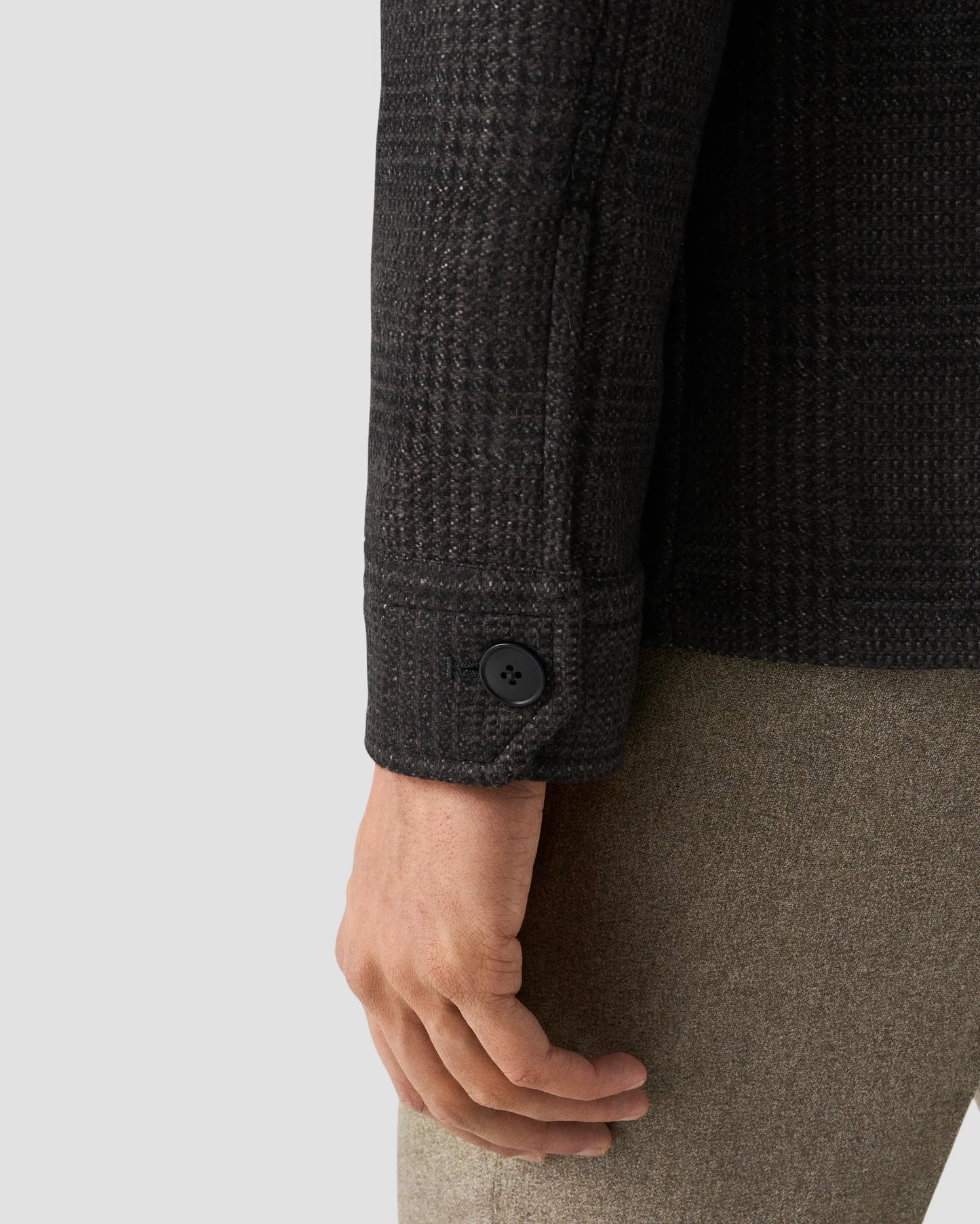 Eton Overshirt Check Wool Cashmere Chore