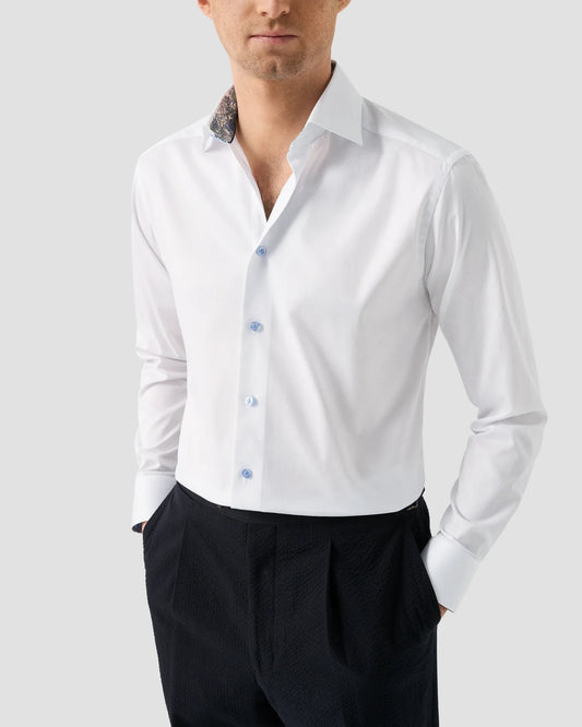 Eton Skjorta Floral Effect Signature Twill