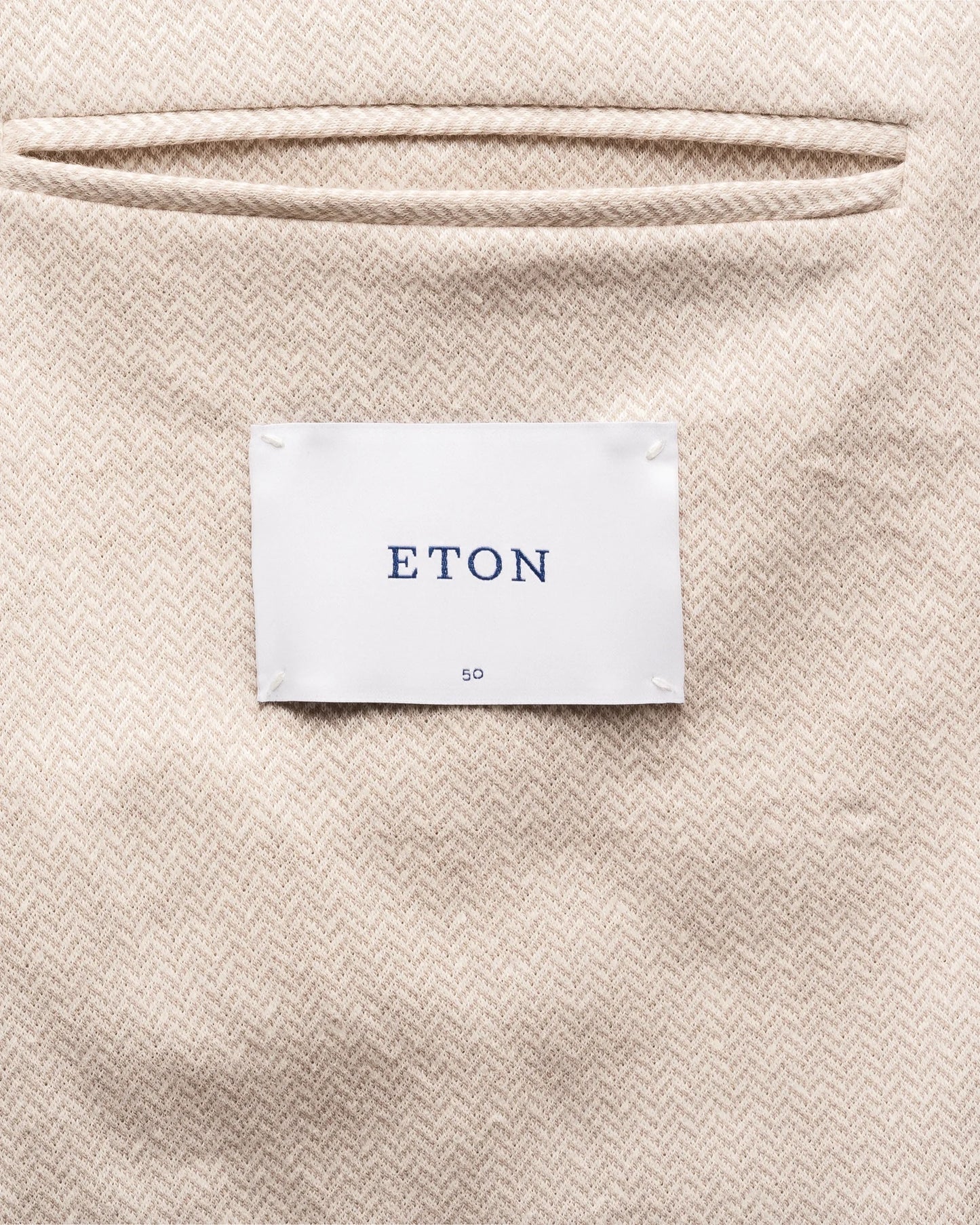 Eton Kavaj Herringbone Linen Jersey Soft