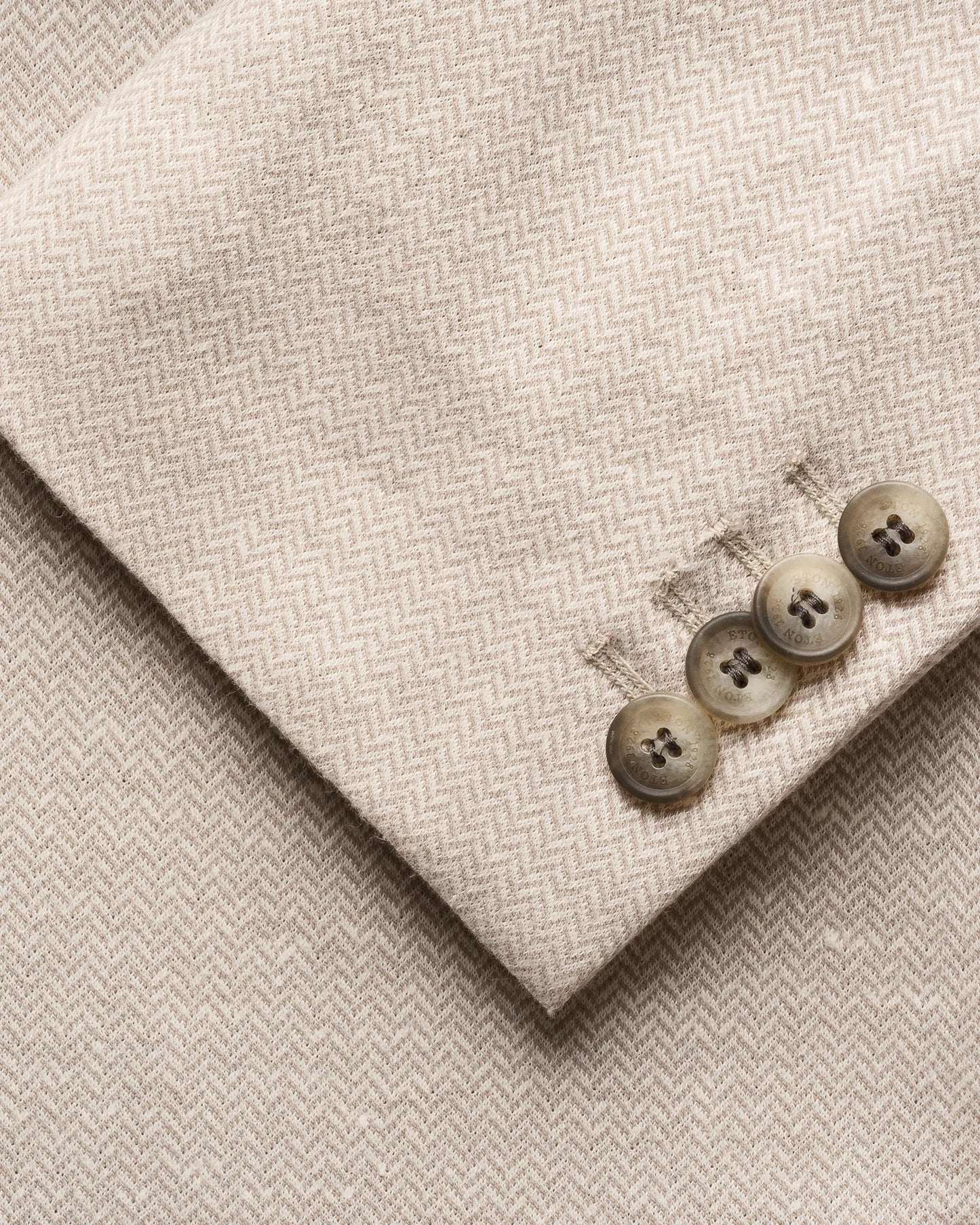 Eton Kavaj Herringbone Linen Jersey Soft