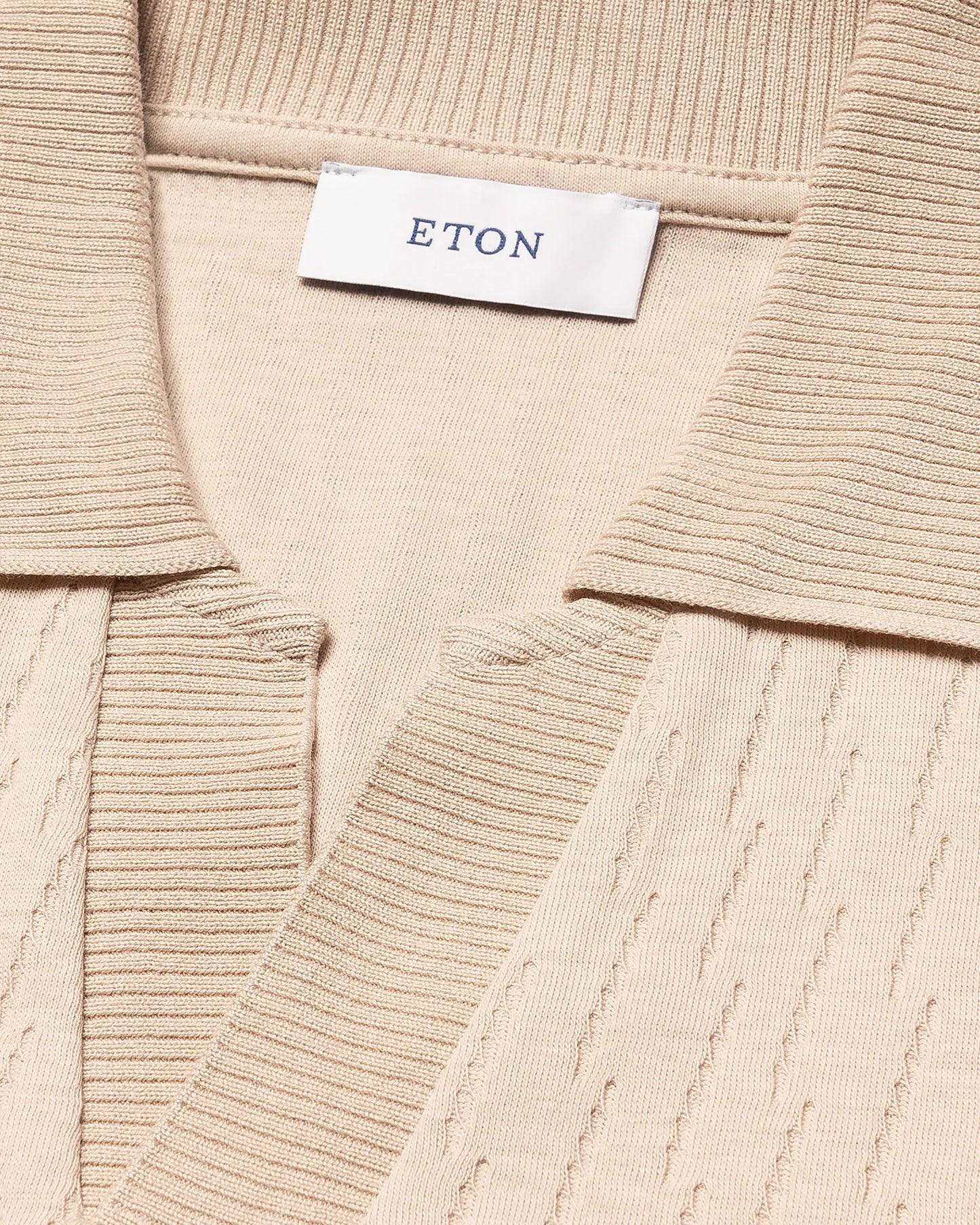 Eton Piké Jacquard Open Collar