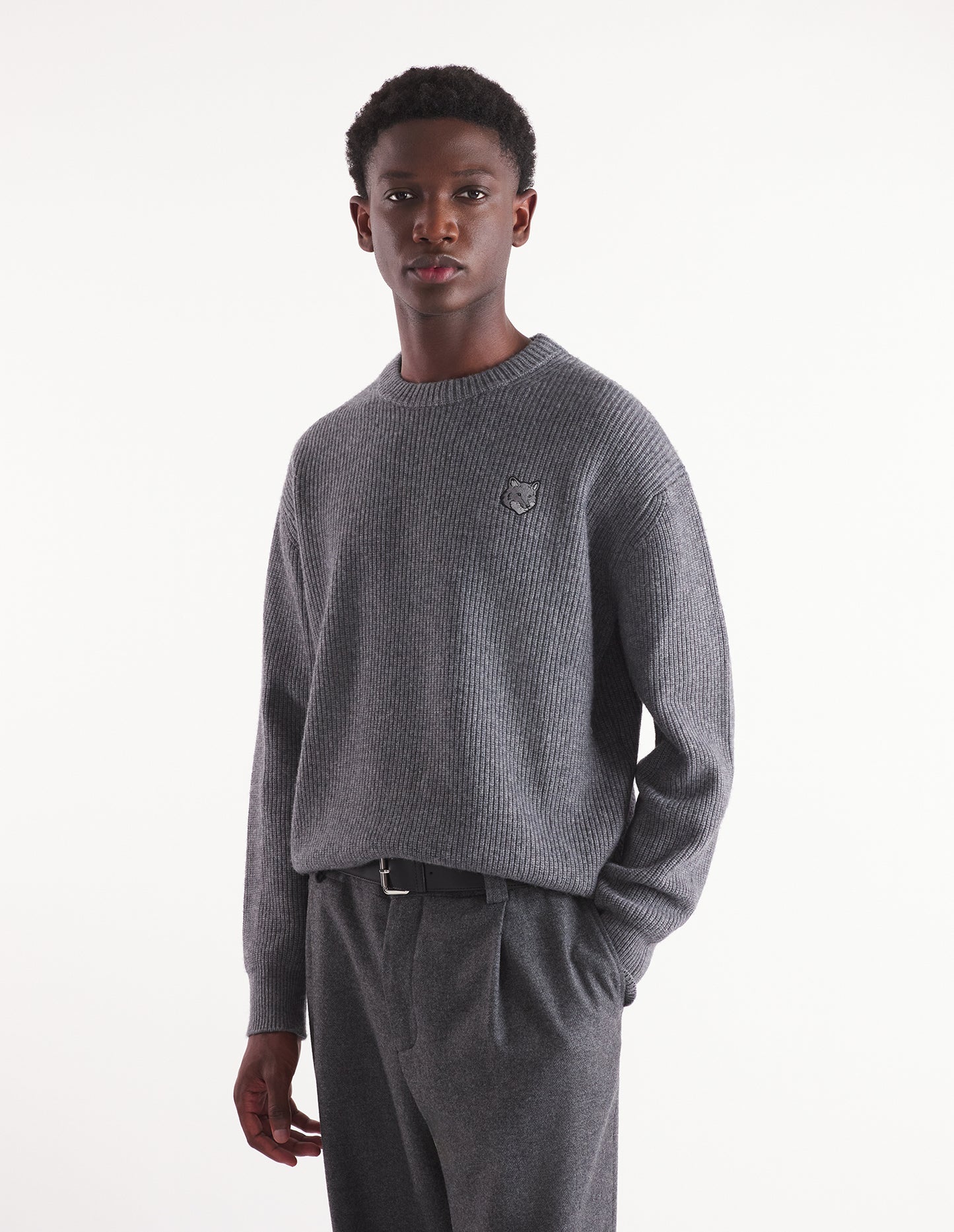 Maison Kitsuné Tröja Bold Fox Head Patch Comfort Rib Jumper