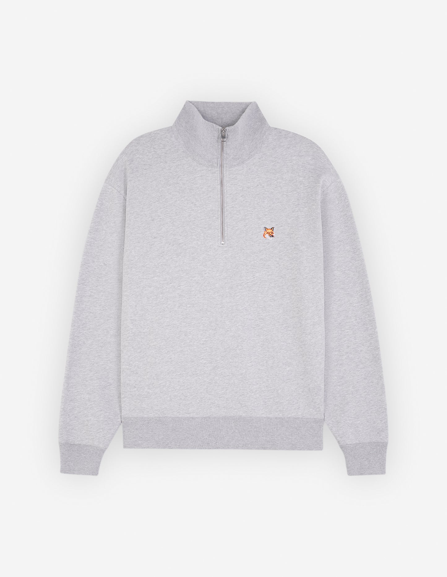 Maison Kitsuné Tröja Fox Head Patch Comfort Half Zip Sweat