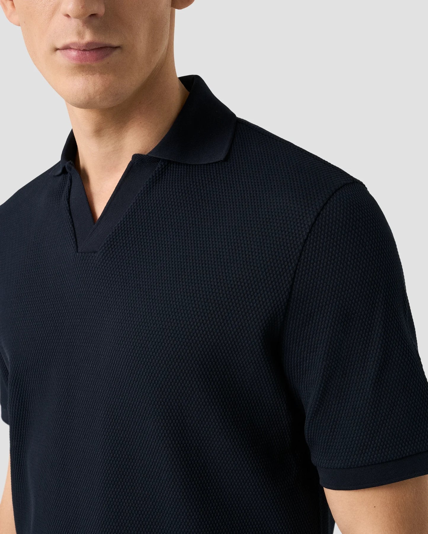 Eton Piké Waffle Open Collar