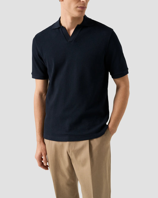Eton Piké Waffle Open Collar