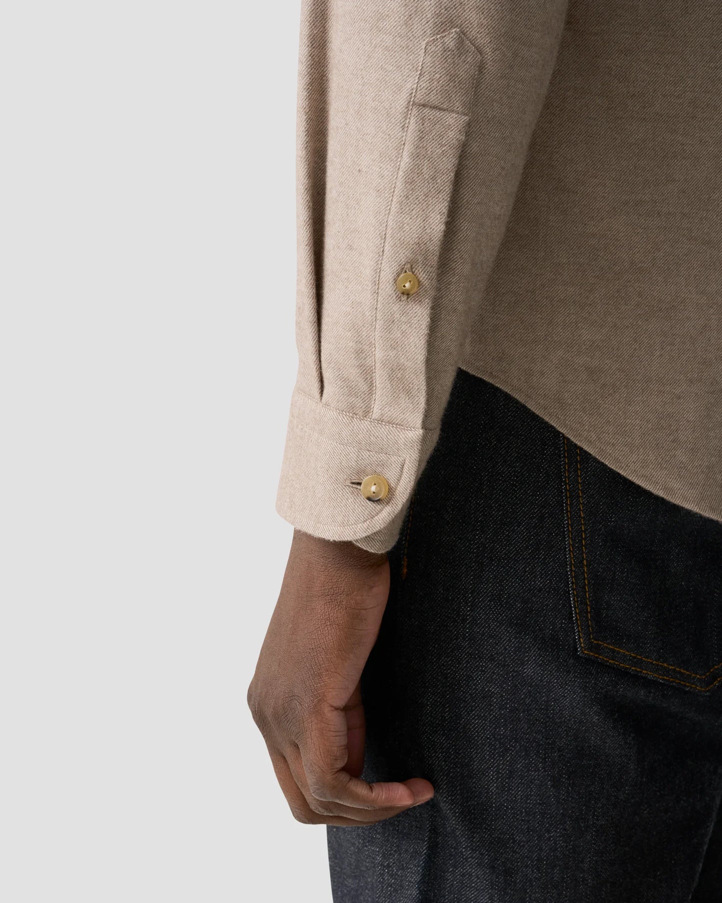 Eton Skjorta Solid Flannel