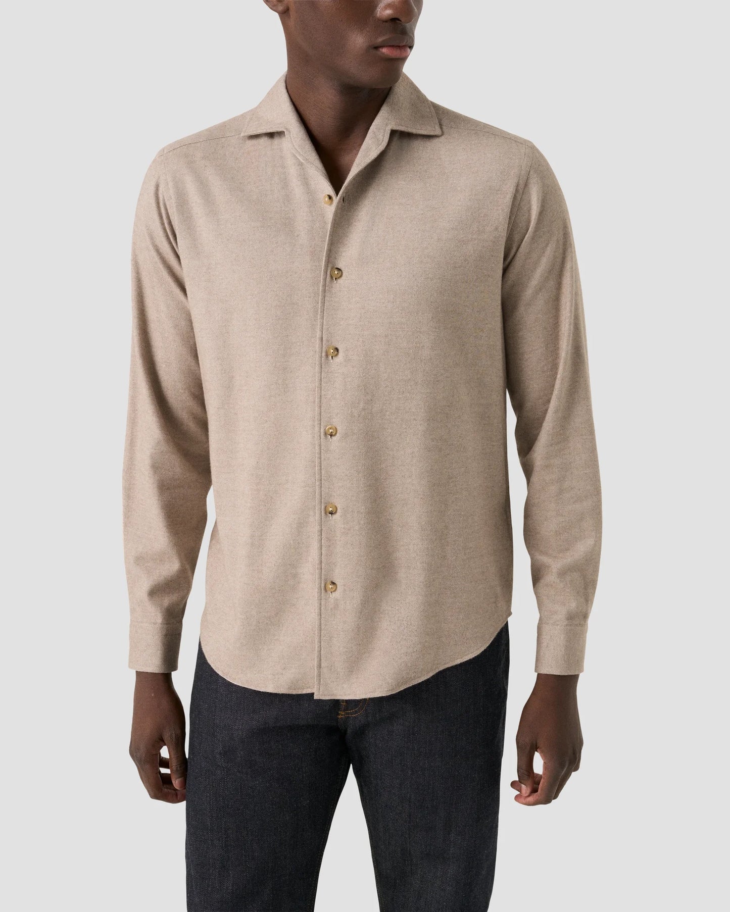 Eton Skjorta Solid Flannel